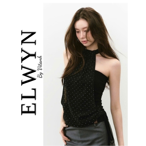 Áo Kiểu Quây Ngực Phối Cổ Yếm Blingbling Sang Chảnh Mặc Dự Tiệc, Đi Chơi Elwyn By Vitanh EL101