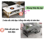 Bàn Trà Sofa HOLI Phòng Khách Mặt Bo Góc An Toàn, Có 2 Tầng Họa Tiết, Chân Sơn Tĩnh Điện Hàng Cao Cấp Bảo Hành 3 Nắm — ảnh 4