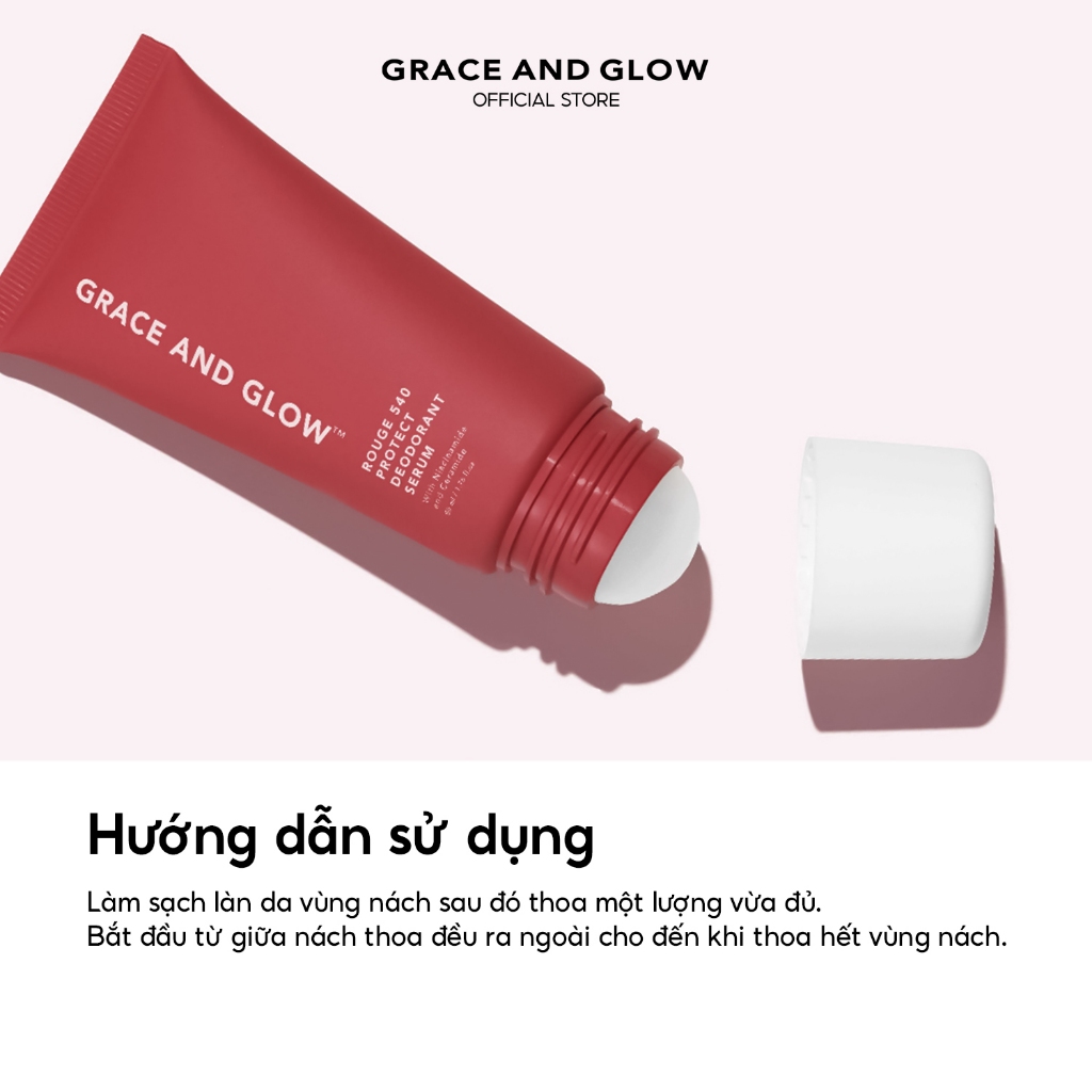 Lăn khử mùi Sáng Da Grace and Glow 50ml Black Opium / English Pear / AHA BHA Serum Lăn Nách Sáng Da Ngăn Mồ Hôi