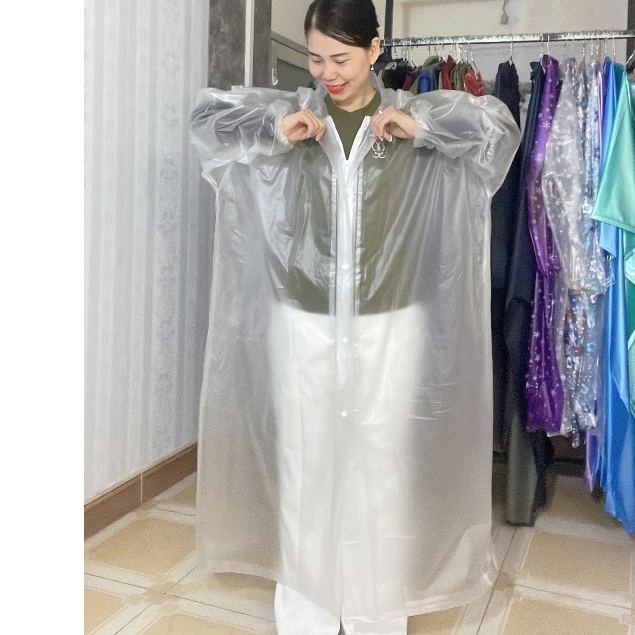 ÁO DÂY KÉO THỜI TRANG VẢI NHỰA  DẺO DAI TRONG MỜ CHỐNG NƯỚC CHỐNG GIÓ,