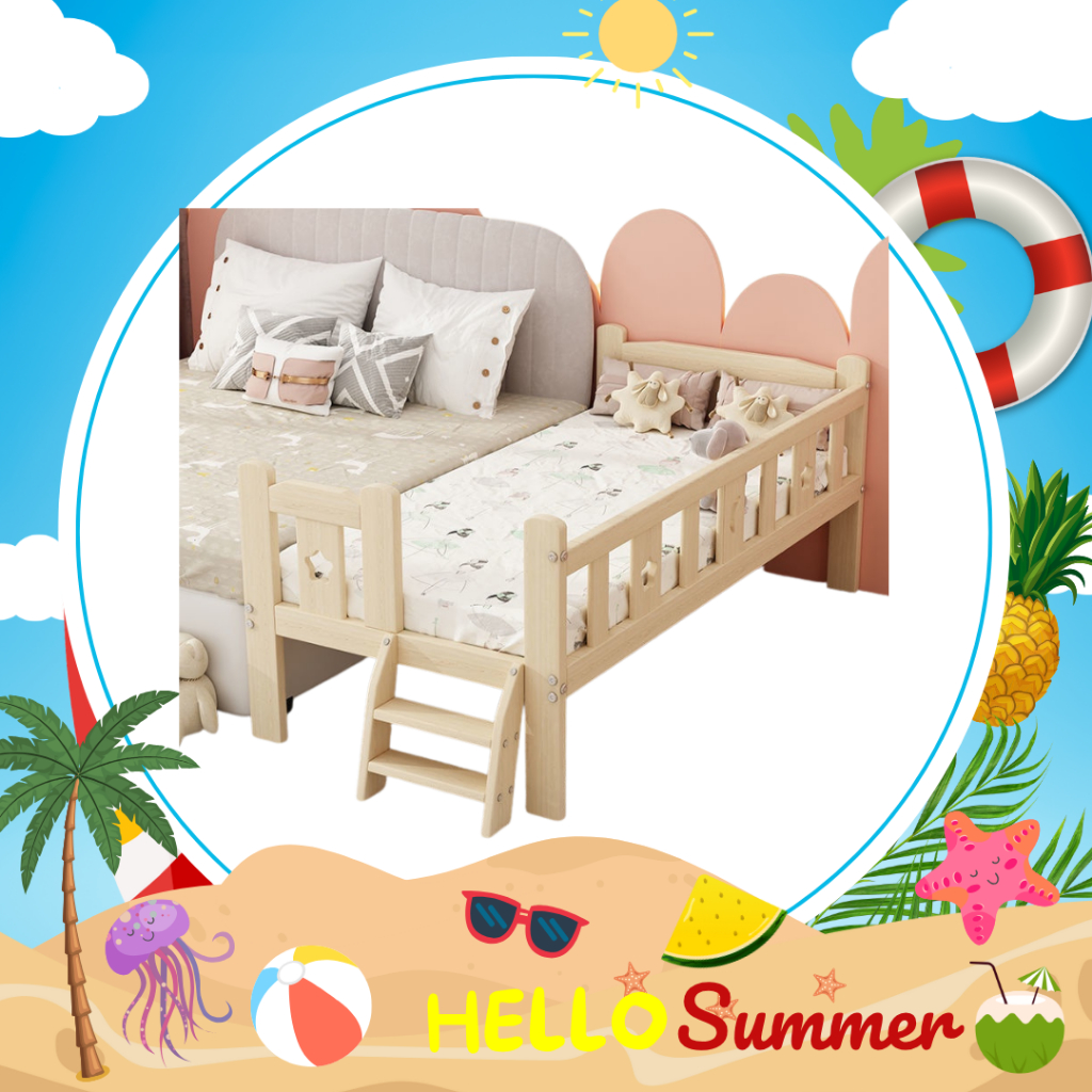 [GIƯỜNG + ĐỆM +GA] GIƯỜNG GỖ CHO BÉ KT:200x100x40cm -GIƯỜNG GỖ THÔNG CHO BÉ,KHÔNG SƠN AN TOÀN CHO BÉ