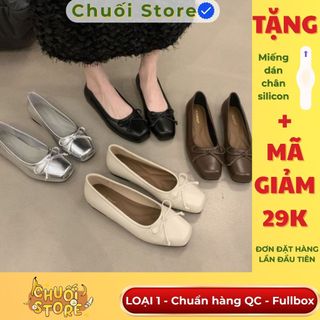 Giày bệt nữ da PU tổng hợp dệt vải đế cao su màu sắc nhẹ nhàng dễ mang dễ phối đồ