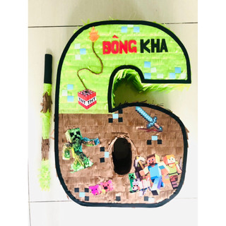 Pinata Minecraft Số Tuổi Tùy Chọn – Đập Kẹo Trang Trí Sinh Nhật Cho Bé Trai