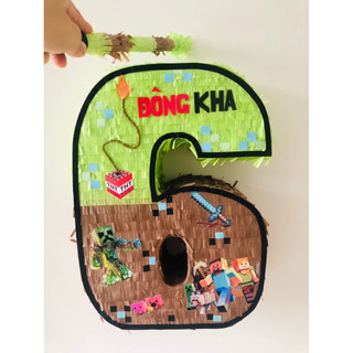 Pinata Minecraft Số Tuổi Tùy Chọn – Đập Kẹo Trang Trí Sinh Nhật Cho Bé Trai