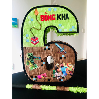 Pinata Minecraft Số Tuổi Tùy Chọn – Đập Kẹo Trang Trí Sinh Nhật Cho Bé Trai