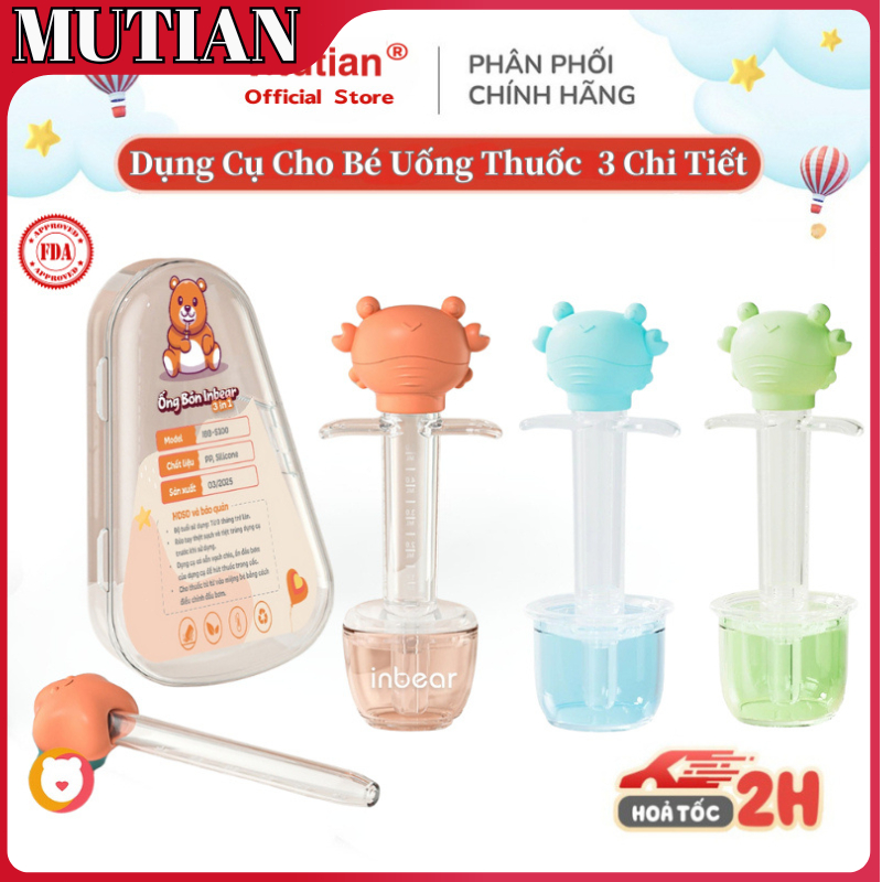 Dụng Cụ Cho Bé Uống Mutian 3 Chi Tiết - Uống Sữa - An Toàn - Chống Sặc - Dễ Sử Dụng - Tiện Lợi