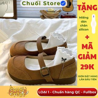 Giày bệt nữ da PU tổng hợp dệt vải đế cao su đáng yêu nữ tính dễ đi nhẹ chân