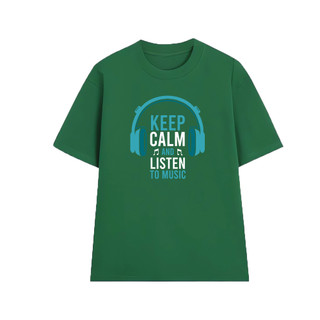 Áo thun oversize nam nữ Arttee mẫu Keep Calm and Listen to Music – Cotton 100% 250gsm, in bền đẹp
