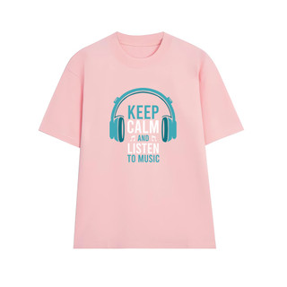 Áo thun oversize nam nữ Arttee mẫu Keep Calm and Listen to Music – Cotton 100% 250gsm, in bền đẹp