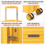 Vali Kéo MIA Du Lịch MIYO - Size 20/24 Inch, Nhựa PP Bền Bỉ, Hạn Chế Bể Vỡ,Khóa số, Bảo Hành Trọn Đời — ảnh 4