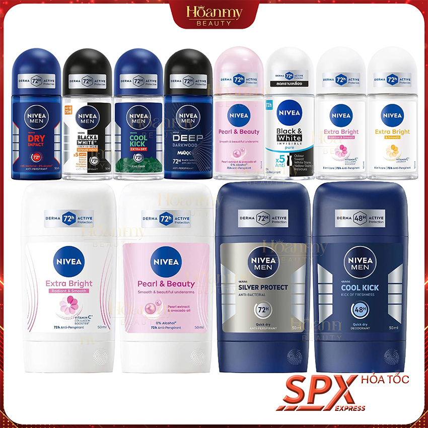 Lăn Ngăn Mùi Nữ NIVEA Dưỡng Sáng | Mờ Thâm | Se Khít Lỗ Chân Lông (50 ml)