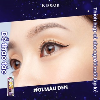 Bút Chì Gel Kẻ Mí Mắt Không Lem Trôi Kissme Heroine Make Long Stay Sharp Gel Eyeliner Màu Đen