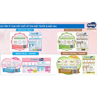 Bỉm Dán/Quần Moony trắng full tem – Đủ Size NB62/S58/M46/L36/L38/XL32 Cho Bé