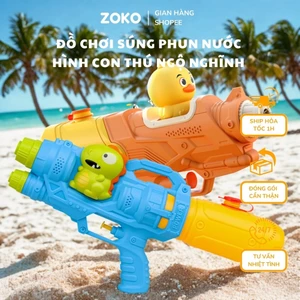 Đồ Chơi Súng Nước (1 Nòng, 2 Nòng) Nhiều Hình Ngộ Nghĩnh, Dễ Thương Cho Bé - Màu Sắc Đa Dạng, Nhẹ, An Toàn