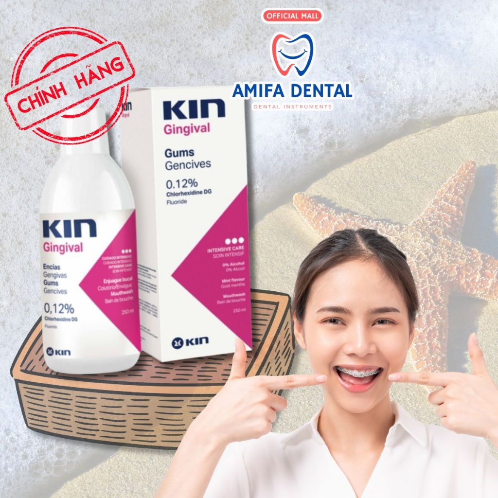 Combo Nước Súc Miệng Kem Đánh Răng Ortho Kin Cho Chỉnh Nha Niềng Răng, Viêm Lợi, Chính Hãng KIN