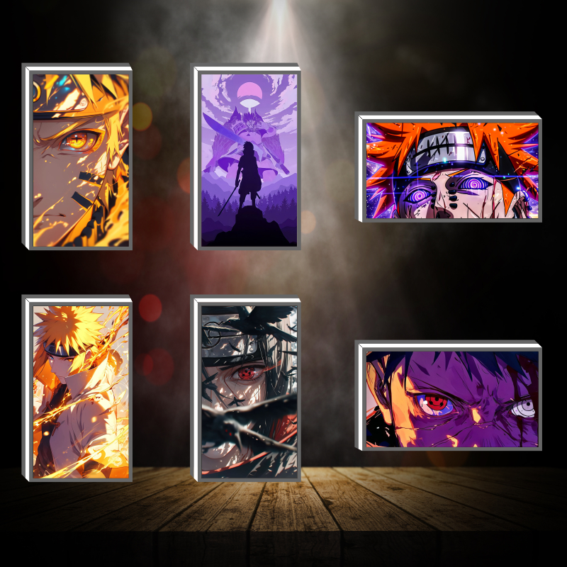 Hộp Đèn Led Anime - Naruto để bàn phòng khách, phòng ngủ, làm quà tặng, kỉ niệm ,in theo yêu cầu
