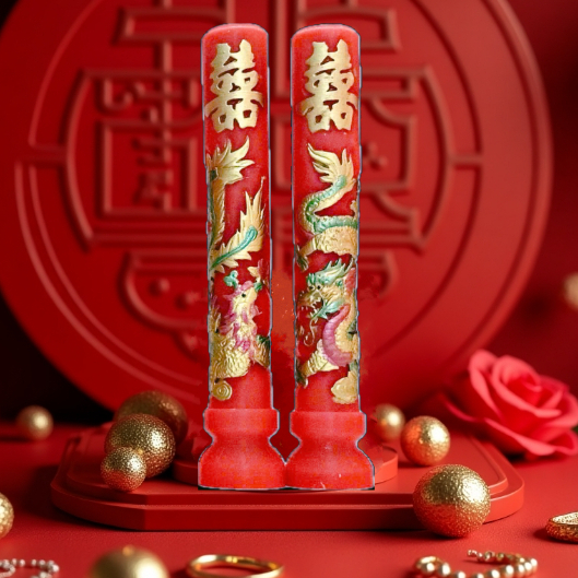 Nến Cưới SONG HỶ Cao Cấp | Đèn Cầy Cưới Long Phụng | Lễ Gia Tiên - Ăn Hỏi - Huỳnh Gia Candle