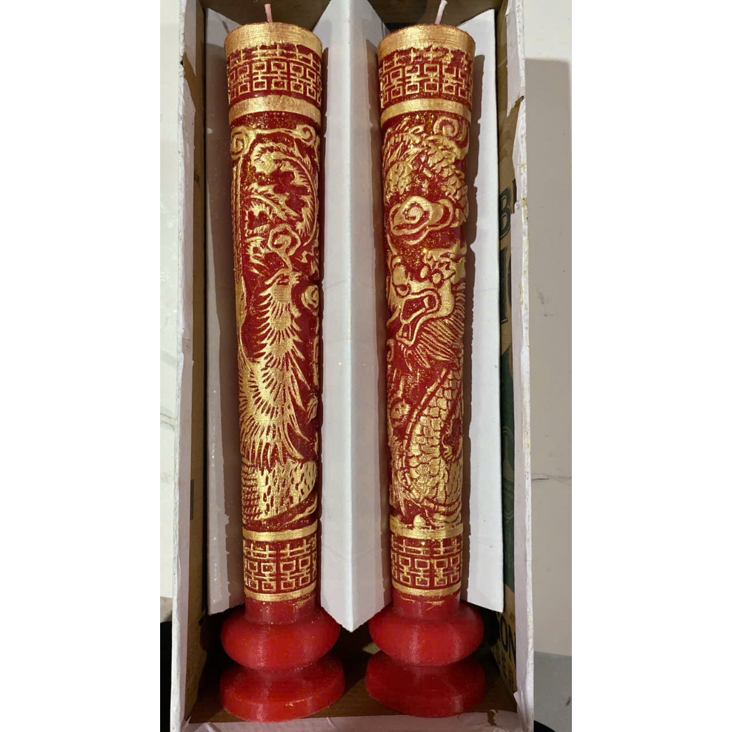 Nến Cưới RỒNG PHỤNG Cao Cấp | Đèn Cầy Cưới Long Phụng | Lễ Gia Tiên - Ăn Hỏi - Huỳnh Gia Candle