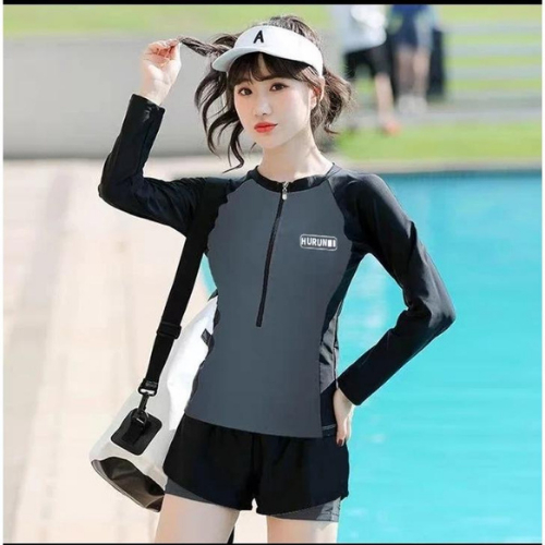 [ BKN 994 ] Sẵn (Size M, L,XL ) Đồ Bơi Đi Biển Áo Dài Tay Quần 2 Lớp dáng thể thao,trẻ trung,năng động, kín đáo HAN.T