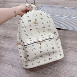 (Dây Quai Nhỏ) Balo Hello Kitty đi học nam nữ thời trang size40 vừa A4 lattop chất da đẹp đi chơi du lịch tiện dụng BL02