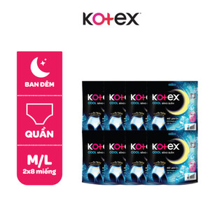 Combo 8 Gói Băng vệ sinh Kotex Dạng Quần Cool cỡ M/L 2 Miếng
