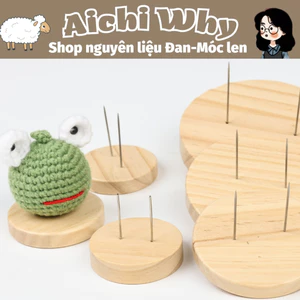 Chân đế đứng búp bê-chân đế gỗ thông loại đẹp phủ sơn bóng