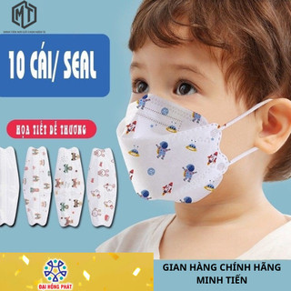 Thùng 200 chiếc khẩu trang 4d ,MINH TIẾN CHÍNH HÃNG kf94 trẻ em 5 -12 tuổi,,an toàn