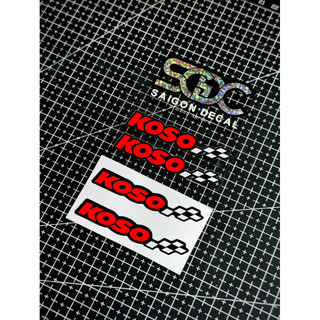 Tem Sticker DTF Koso, Dán Pô E Carbon & Các Dòng Pô E - Lọc Gió Xe Tay Ga |SGDC - 1 Cái|