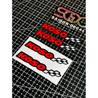 Tem Sticker DTF Koso, Dán Pô E Carbon & Các Dòng Pô E - Lọc Gió Xe Tay Ga |SGDC - 1 Cái|