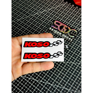 Tem Sticker DTF Koso, Dán Pô E Carbon & Các Dòng Pô E - Lọc Gió Xe Tay Ga |SGDC - 1 Cái|