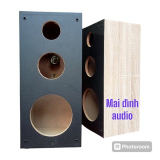 Vỏ loa bass 20, vỏ loa 2 tấc 3 đường tiếng, ván MDF, dán vân gỗ cao cấp