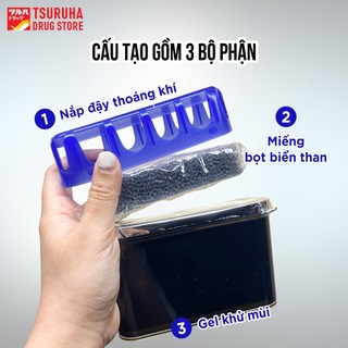 Gel Than Hoạt Tính Khử Mùi Tủ Lạnh Khử Mùi Hôi, Diệt Khuẩn Hương Thơm Mát KURASHI RHYTHM 140g