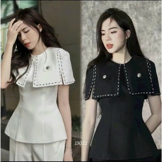 SET ÁO KIỂU DÁNG PEPLUM PHONG CÁCH HÀN QUỐC KÈM QUẦN SUÔNG DÁNG DÀI NỔI BẬT PHÙ HỢP THỜI TRANG