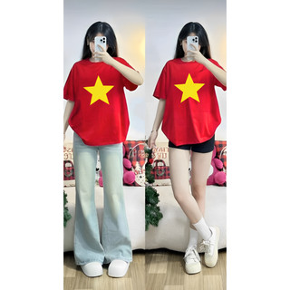 Áo Thun NGỐ TEE Cờ Đỏ Sao Vàng Tinh Thần Dân Tộc Việt Nam Chât Vải Cotton 100 Thoáng Mát Cao Cấp