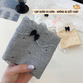 Combo 3 Quần Lót Nữ Cotton Thoáng Khí Quần Chip Nữ Mềm Mại Chấm Bi Ren Xinh Xắn Gợi Cảm Sexy L5410