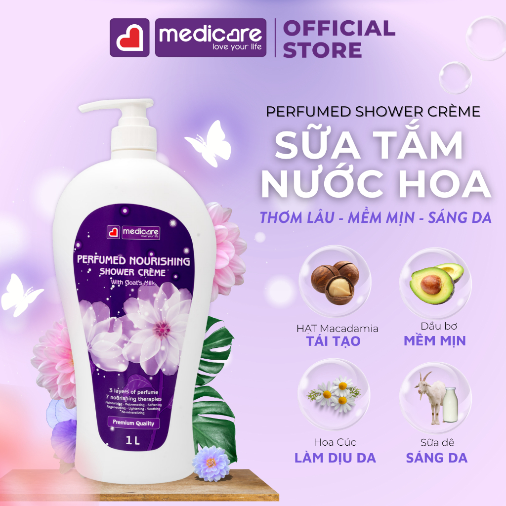 Sữa tắm MEDiCARE hương nước hoa 1L