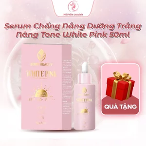 Serum Dưỡng Trắng Chống Nắng White Pink, Nâng Tone Da Sáng Mịn SPF50+/PA+++ ( Kèm Qùa)