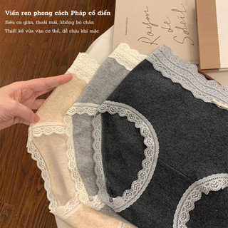 Quần Lót Nữ Cotton Cao Cấp Bo Ren Sexy Quần Lót Cotton Mềm Mại Cạp Vừa Tôn Dáng Gợi Cảm HOMEBRA 5509