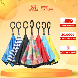 Ô Gấp Ngược 2 Lớp Chống Thấm Cao Cấp, Dù Đi Mưa Mở Ngược Thông Minh