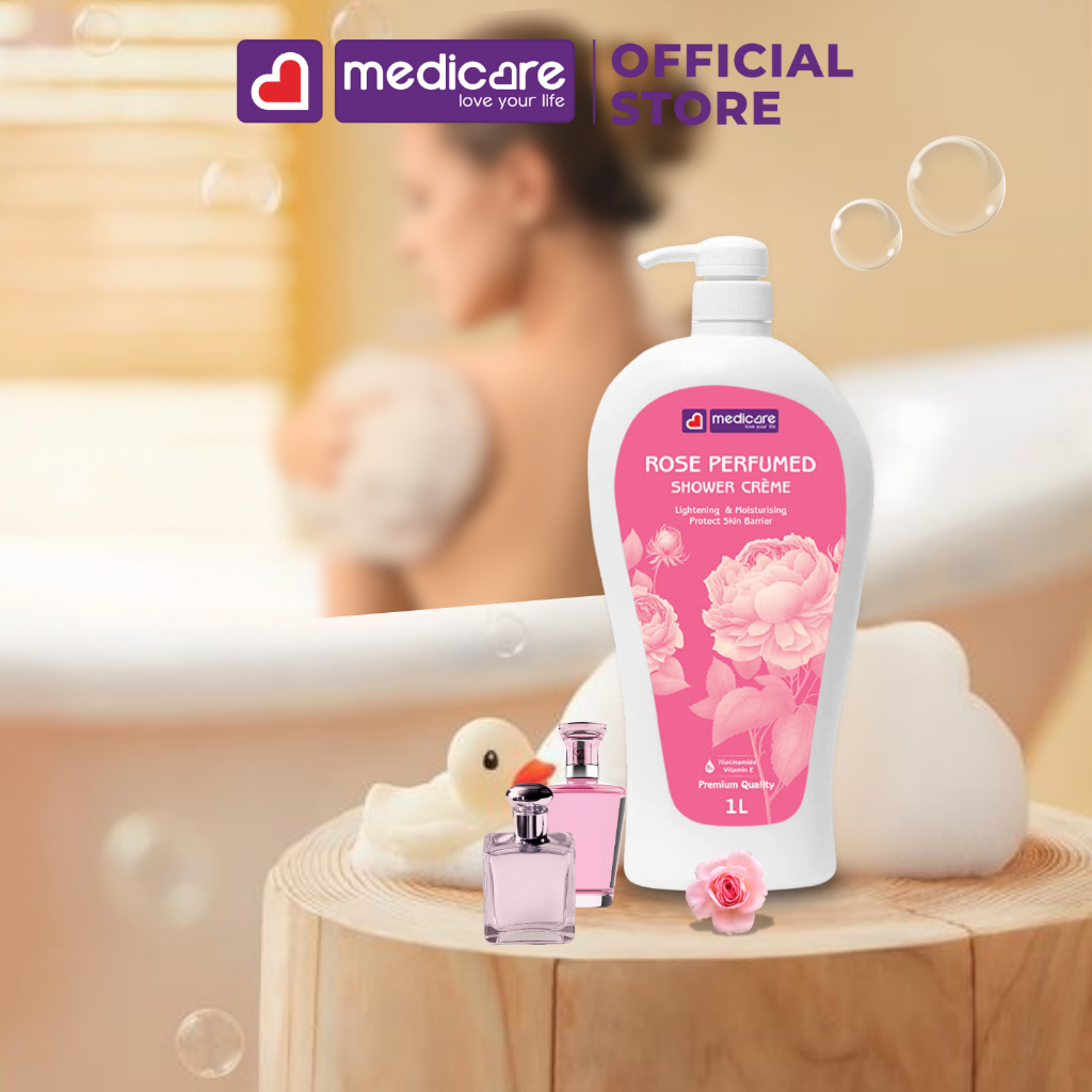 Sữa tắm MEDiCARE hương hoa hồng chai 1 lít