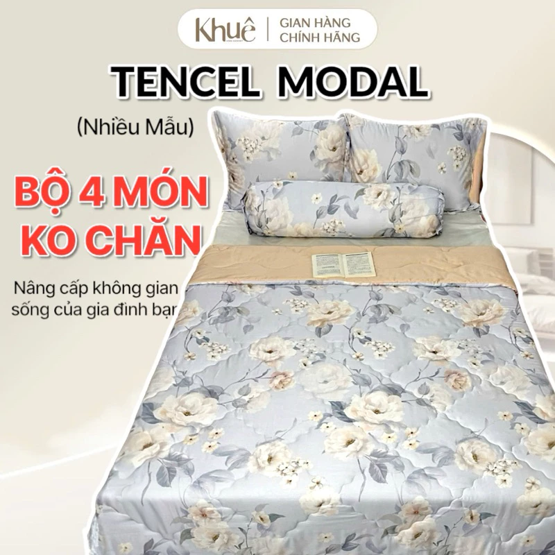Bộ chăn ga gối 4 món Lụa Tencel Modal Khuê Home Concept mề mại thoáng mát đủ các size giường cho gia đình — ảnh 1