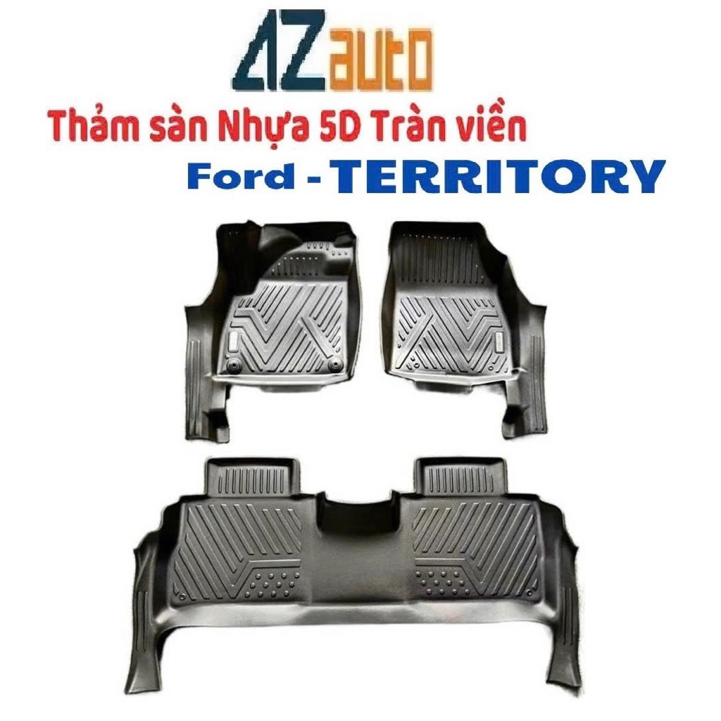 Thảm lót sàn nhựa TPE 5D tràn viền bậc xe Territory 2022-2025 hàng cao cấp