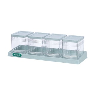 Hũ Đựng Gia Vị Nhựa Việt Nhật bộ 2 3 4 Hokori Cao Cấp Kèm Khay Đựng Tiện Dụng - MS: 2940/ 2941/ 2942