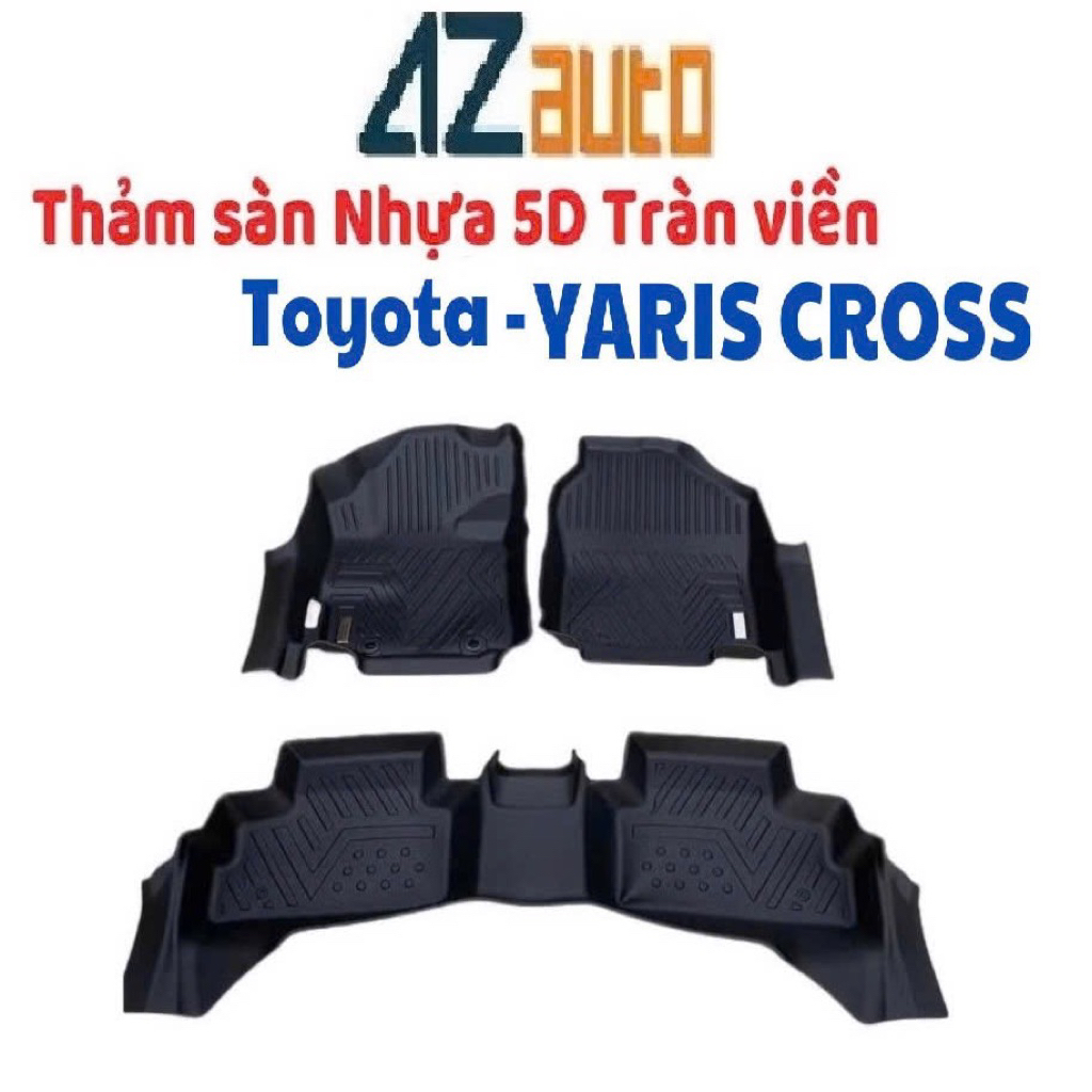 Thảm lót sàn nhựa TPE 5D tràn viền xe Yaris cross 2023-2025 hàng cao cấp