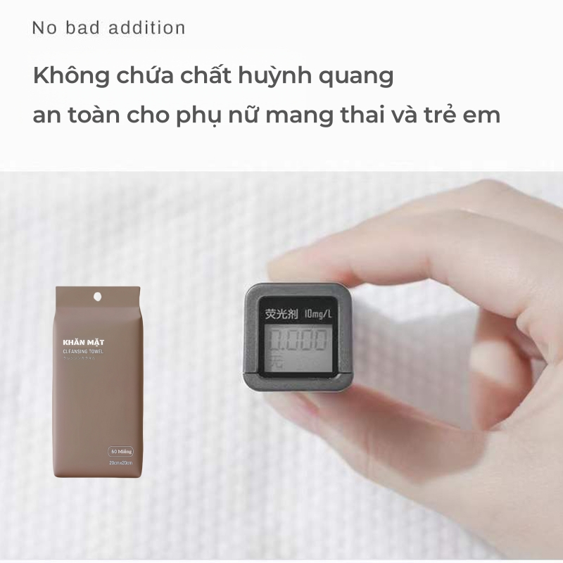 Khăn Mặt Khô Dùng Một Lần – Lau khô ướt - Giấy lau đa năng mềm mịn 20cm×20cm Kích thước lớn 160g