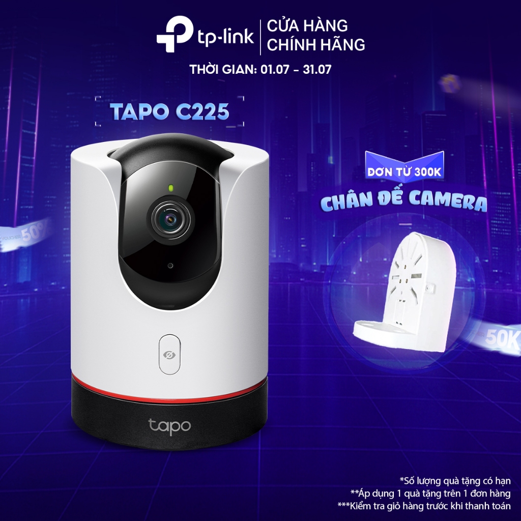 Camera WiFi A.I thông minh TP-Link Tapo C225 Camera Quay/Quét, Thiết ...