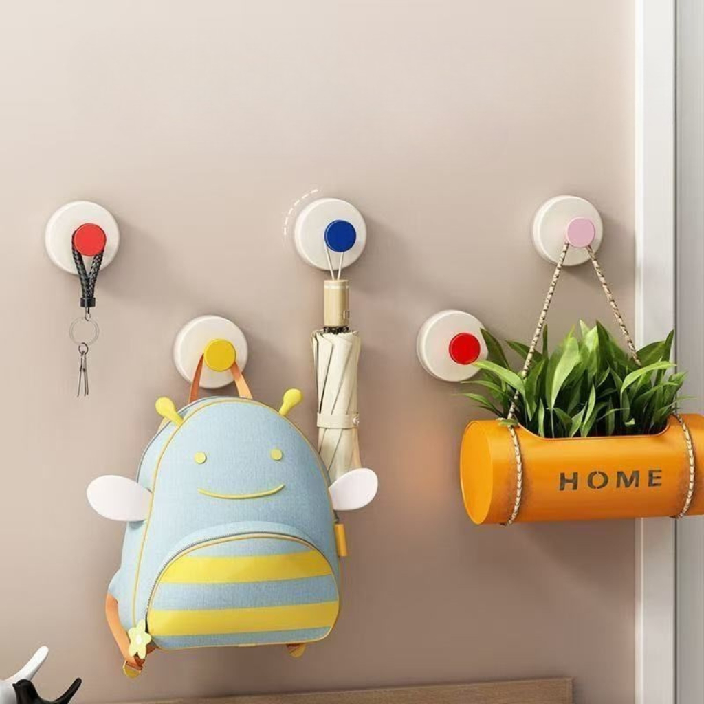 Móc Treo Đồ Dán Tường Siêu Dính Pop Up, Móc Cốc Màu Hút Chịu Lực Tốt Sử Dụng Trên Mọi Bề Mặt