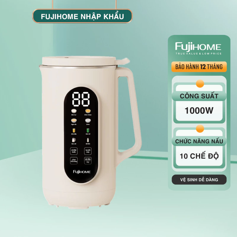 Máy Làm Sữa Hạt Đa Năng Fujihome SM1636 – Xay & Nấu Tự Động 1500 W, 10 Chức Năng, Hẹn Giờ, Giữ Ấm — ảnh 1