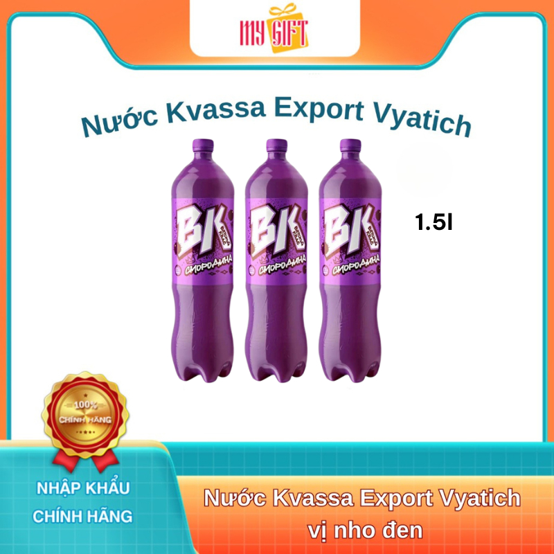 Nước Kvass nhập khẩu Nga – giúp tiêu hóa – nước lúa mạch lên men tốt cho tiêu hóa- nhiều hương vị