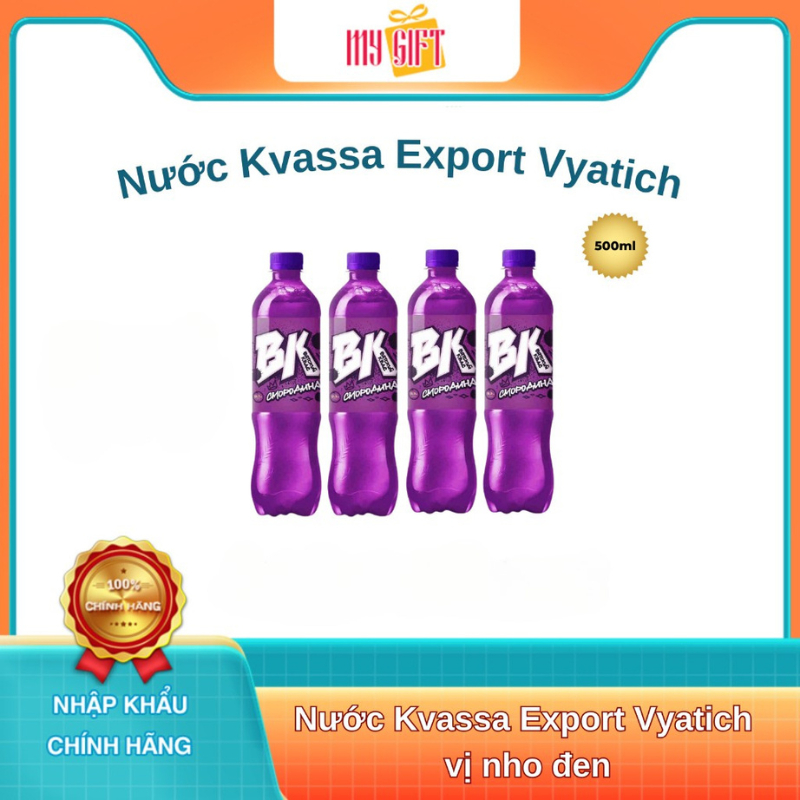Nước Kvass nhập khẩu Nga – giúp tiêu hóa – nước lúa mạch lên men tốt cho tiêu hóa- nhiều hương vị